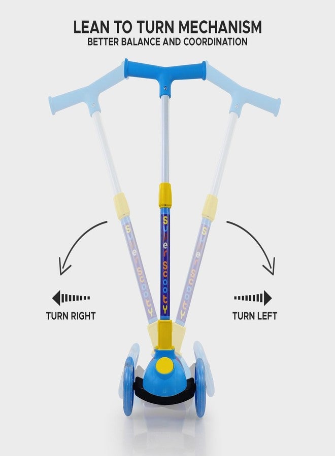 Drumstone (𝗦𝗽𝗲𝗰𝗶𝗮𝗹 𝟭𝟬 𝗬𝗲𝗮𝗿𝘀 𝗪𝗮𝗿𝗿𝗮𝗻𝘁𝘆) Adjustable Foldable Kids Scooter with LED Light Wheels for 3-14 Years - Strong Metal Frame, PVC Wheels, Non-Slip Base & Comfortable Grip - Image 4